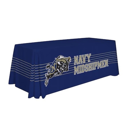 Showdown Displays 810026NAVY-003 Navy Midshipmen 6ft. NCAA Dye Sublimated Table Throw - No.003